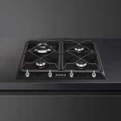 Smeg Victoria SR964NGH plaque Noir Intégré 60 cm Gaz 4 zone(s) - Vue supplémentaire 4