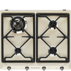 Smeg Victoria SR964PGH plaque Crème Intégré 60 cm Gaz 4 zone(s)