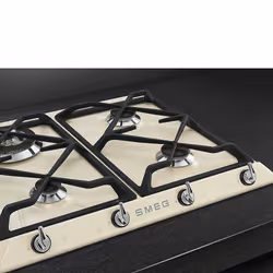 Smeg Victoria SR964PGH plaque Crème Intégré 60 cm Gaz 4 zone(s)