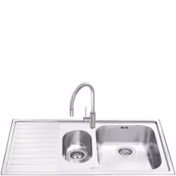Smeg LL102S-2, Rectangulaire, Acier inoxydable, Acier inoxydable, 2 bols, 340 x 400 mm, 21 cm
