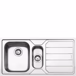 Smeg LFB102, Evier à poser, Rectangulaire, Acier inoxydable, Acier inoxydable, 2 bols, Rectangulaire