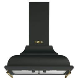 Smeg KC16AOE hotte Montée au mur Noir, Or 788 m³/h A
