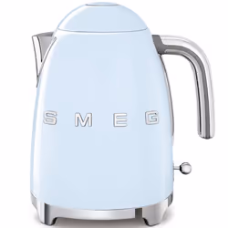 Smeg KLF03PBEU, 1,7 L, 2400 W, Bleu, Plastique, Acier inoxydable, Indicateur de niveau d'eau, Arrêt de sécurité en cas de sur ...