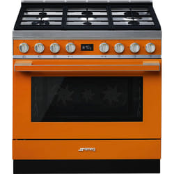 Smeg CPF9GPOR four et cuisinière Gaz Orange A+