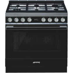 Smeg CPF9GPBL four et cuisinière Gaz Noir A+