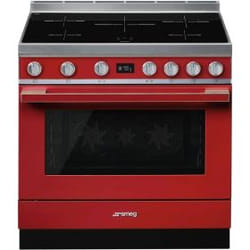 Smeg CPF9IPR four et cuisinière Plaque avec zone à induction Rouge A+
