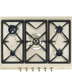 Smeg Coloniale SRV876POGH plaque Crème Intégré 68.5 cm Gaz 5 zone(s)
