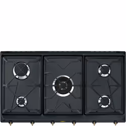 Smeg SRV896AOGH, Anthracite, Intégré, Gaz, En fonte, 5 zone(s), 5 zone(s)