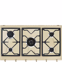 Smeg SRV896POGH, Crème, Intégré, Gaz, 5 zone(s), 5 zone(s), Large