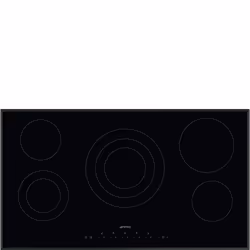 Smeg SE395ETB, Noir, Intégré, 90 cm, Céramique, Verre-céramique, 5 zone(s)