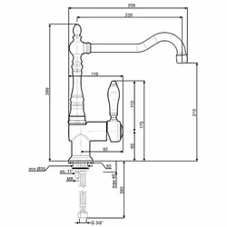 Smeg MIR6O-2 robinet Laiton