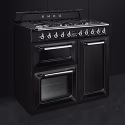 Smeg TR103BL four et cuisinière Gaz Noir A