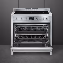 Smeg A1PYID-9 four et cuisinière Plaque avec zone à induction Acier inoxydable A+