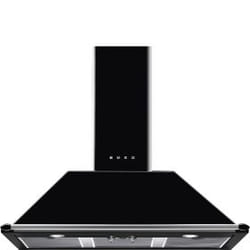 Smeg KT100BLE hotte Montée au mur Noir 787 m³/h A