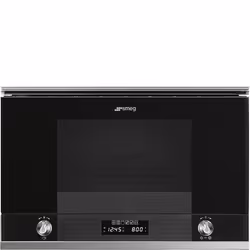 Smeg MP122N1, Intégré, Micro-onde combiné, 22 L, 850 W, Rotatif, Noir