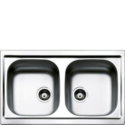 Smeg LYP792 évier Evier encastré Rectangulaire Acier inoxydable