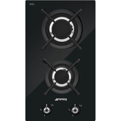 Smeg Classic PV332CN plaque Noir Intégré 30 cm Gaz 2 zone(s)