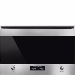 Smeg MP322X1, Intégré, Micro-onde combiné, 22 L, 850 W, Rotatif, Tactile, Noir, Acier inoxydable