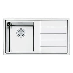 Evier encastré 1 cuve et égouttoir à droite 86x50 cm inox brossé Smeg LPK861D3