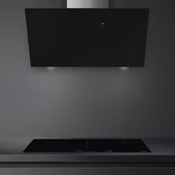 Smeg KICV90BL hotte Montée au mur Noir, Gris 720 m³/h A+