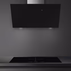 Smeg KICV90BL hotte Montée au mur Noir, Gris 720 m³/h A+
