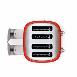 Smeg TSF03RDEU grille-pain 6 4 part(s) 2000 W Rouge - Vue supplémentaire 5