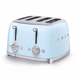 Smeg TSF03PBEU, 4 part(s), Bleu, Acier, Boutons, Niveau, Rotatif, 50's Style, Chine