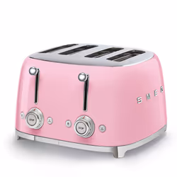Smeg TSF03PKEU, 4 part(s), Rose, Acier, Boutons, Niveau, Rotatif, 50's Style, Chine