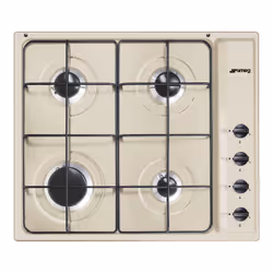Smeg S64SAV2, Avoine, Intégré, Gaz, Émaillé, 4 zone(s), 4 zone(s)