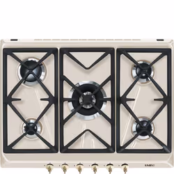 Smeg SRV876AVOGH2, Avoine, Intégré, Gaz, Émaillé, 5 zone(s), 5 zone(s)
