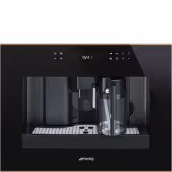 Smeg CMS4604NR, Machine à café 2-en-1, Café en grains, Café moulu, Broyeur intégré, 1350 W, Noir, Cuivre