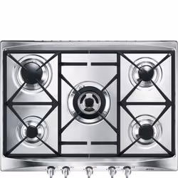 Smeg Cucina SR275XGH2, Argent, Intégré, 70 cm, Gaz, Acier inoxydable, 5 zone(s)