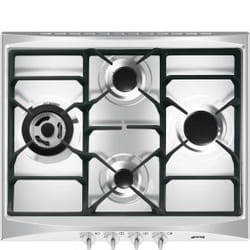 Smeg Cucina SR264XGH2 plaque Noir, Argent Intégré 60 cm Gaz 4 zone(s)
