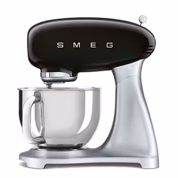 Smeg SMF02BLEU, Robot mixer, Noir, Argent, Pétrisseur, Mélange, 1 m, 4,8 L, Foie