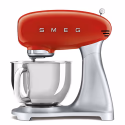 Smeg SMF02RDEU, Robot mixer, Rouge, Argent, Pétrisseur, Mélange, 1 m, 4,8 L, Foie