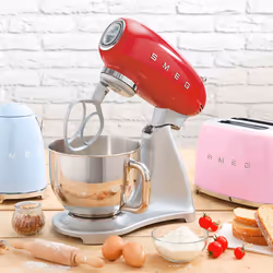Smeg SMF02RDEU mixeur Robot mixer 800 W Rouge, Argent