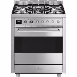 Smeg C7GPX9, Cuisinière, Acier inoxydable, Rotatif, Tactile, Devant, Électronique, Bas