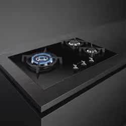 Smeg Classic PV373LCN plaque Noir Intégré 70 cm Gaz 3 zone(s)