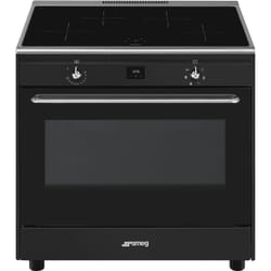 Smeg Concert CG90IANT9 four et cuisinière Plaque avec zone à induction Noir A