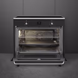 Smeg Concert CG90IANT9 four et cuisinière Plaque avec zone à induction Noir A