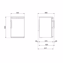 Smeg FA120ES frigo combine Sous comptoir 114 L E Argent