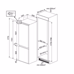 Smeg C3170NE réfrigérateur-congélateur Intégré 262 L E Blanc