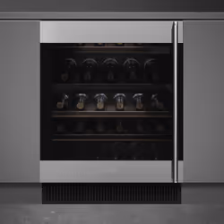 Smeg CVI338LX3 refroidisseur à vin Refroidisseur de vin compresseur Intégré Acier inoxydable, Noir 38 bouteille(s)