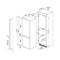 Smeg C4173N1F réfrigérateur-congélateur Intégré 254 L F Blanc - Vue supplémentaire 2