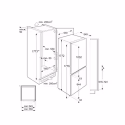 Smeg C4172F réfrigérateur-congélateur Intégré 268 L F Blanc