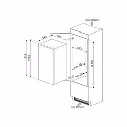 Smeg S4C122F frigo combine Intégré 188 L F Blanc