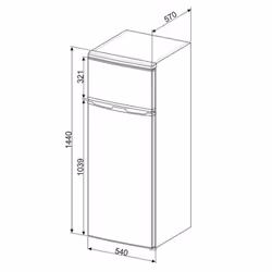 Smeg FD14FS réfrigérateur-congélateur Pose libre 213 L F Argent - Vue supplémentaire 2
