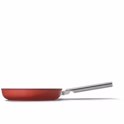 Smeg CKFF2601RDM, Rond, Poêle polyvalente, Noir, Rouge, Acier inoxydable, PTFE, 250 °C, Aluminium, Acier inoxydable