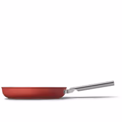 Smeg CKFF3001RDM, Rond, Poêle polyvalente, Noir, Rouge, Acier inoxydable, PTFE, 250 °C, Aluminium, Acier inoxydable