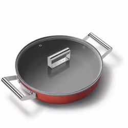 Smeg CKFD2811RDM fait-tout Rouge Aluminium, Acier inoxydable 3,7 L 28 cm